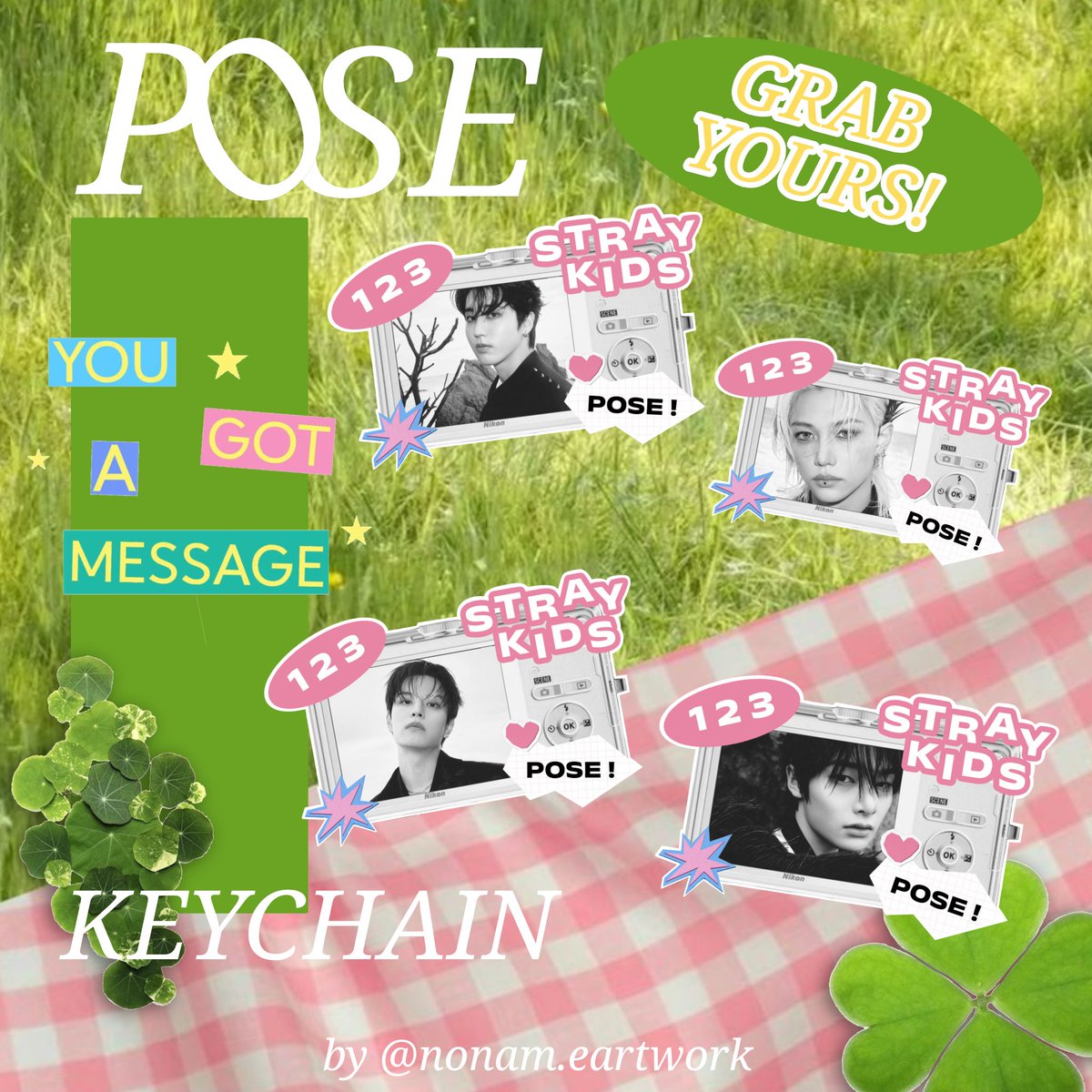 achanachh's tweet photo. 123 Pose! Stray Kids Acrilic Keychain by @nonam.eartwork (on ig)
💵 : @ Rp.20.000
Dp : @ Rp12.000
Available : all member
Bahan : akrilik (6 x 4.2 cm), gantungan ring putar
Link pre-order : https://t.co/rDrakp6FJI
#keychain #keychaincustom https://t.co/oK9WBLwH6i