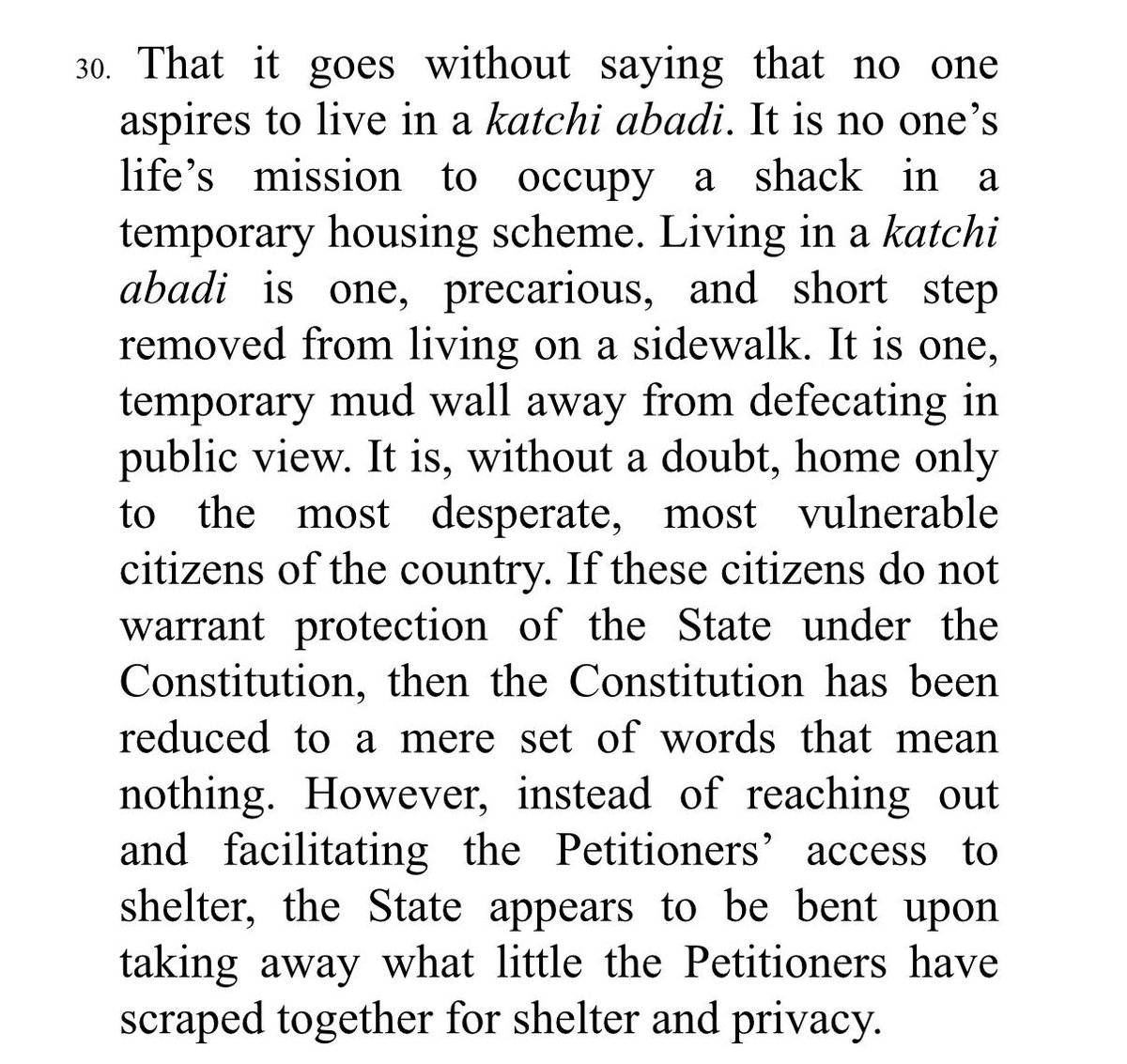 FhdMalik's tweet photo. 1st they came for the katchi abadis...&amp; we celebrated. If u were okay with violations of due process in their case, sit down. While it could be someone's ambition to have a 2nd/3rd home in a luxurious high rise, as @MirzaAngbeen drafted in our rushed 2018 PIL on right to shelter: https://t.co/iNu6glWFrn