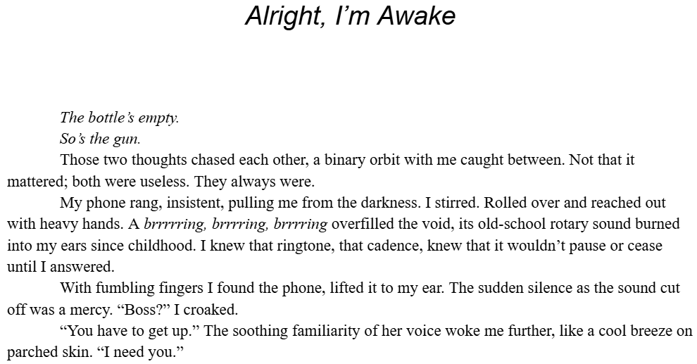Annathesa's tweet image. the start of a novel

#writing