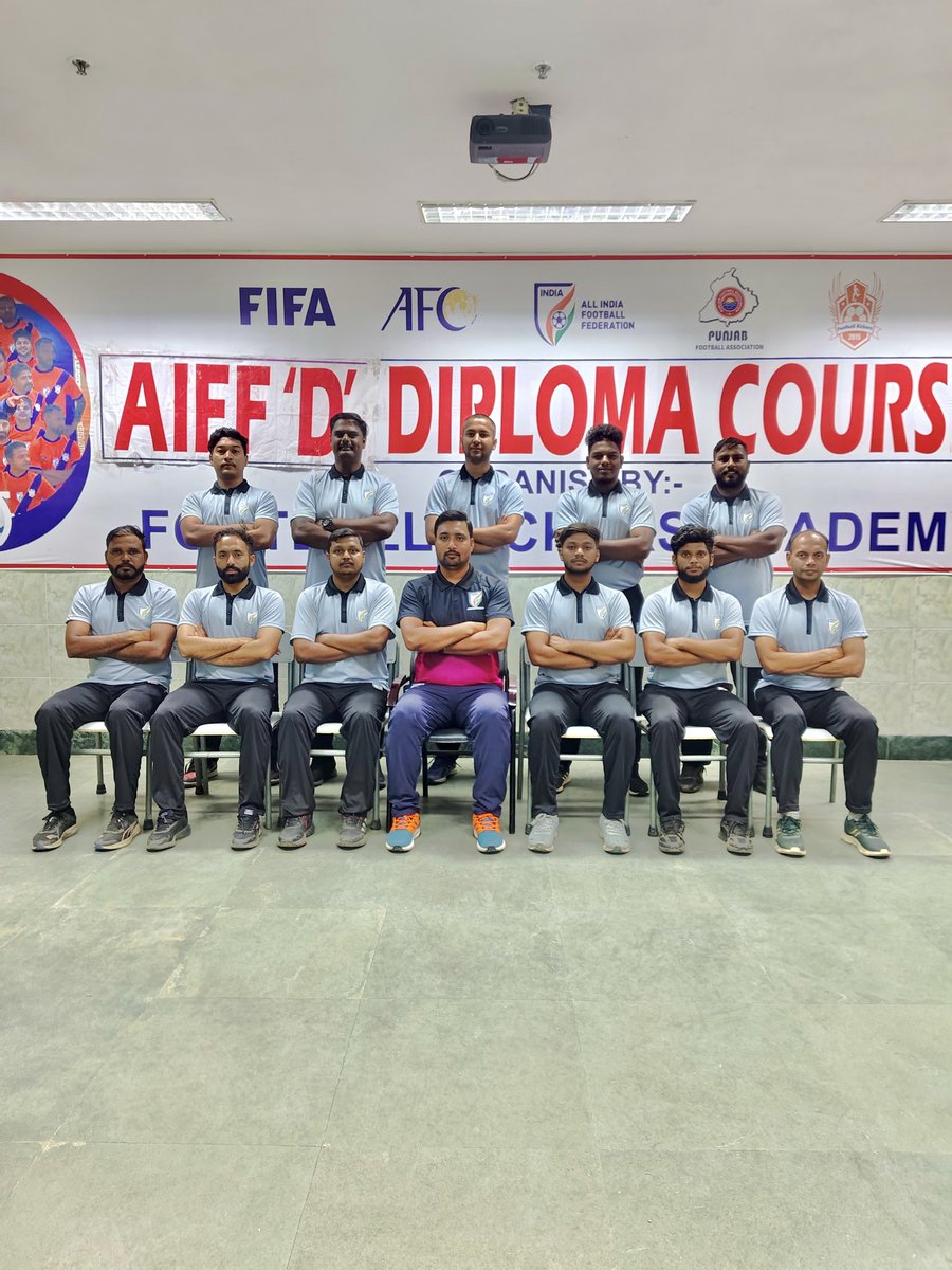 harjotbrarten's tweet photo. AIFF D-Licence Coaching Course of Football was completed in Jalandhar ,Punjab From 28-4-26 to 3-5-26 https://t.co/mYNV8UTJ5Y