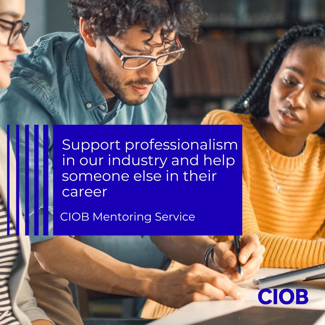 theCIOB's tweet image. If you are a Chartered Member and would like to help someone else as they embark on their journey to Chartered Membership or Fellowship then why not become a CIOB mentor. Head over to our website for further details ciob.org/membership/men…

#ciob #construction #building