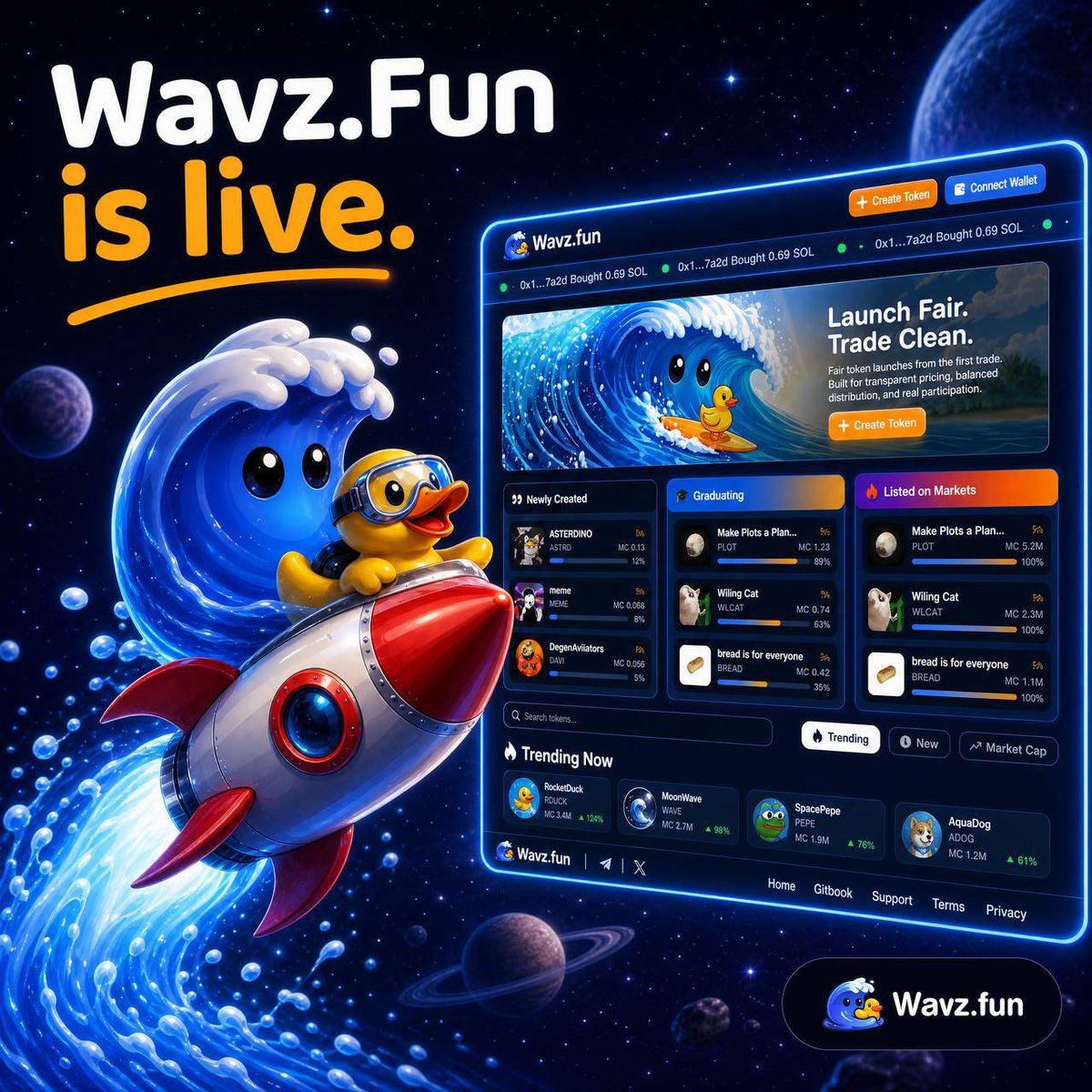 heisen_14's tweet photo. $WAVZ | @Wavzfun 

Building a full adoption strategy to showcase the power of our platform

Includes pushing a successful meme token on platform that has good team and good community proving what’s possible and bringing massive attention to the platform

https://t.co/FyD7xgneNm https://t.co/tW86PjQ7CS