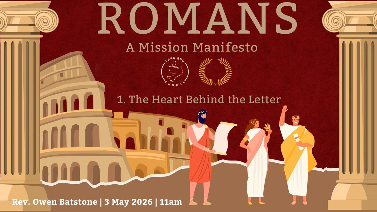 ParkEndChurch's tweet photo. Tomorrow:
10am Prayer meeting
11am Worship service - New series on Romans - Owen Batstone
5.30pm Free community meal
All welcome.
https://t.co/T8SjHJ3Eq2 https://t.co/1Za4EaP9M6