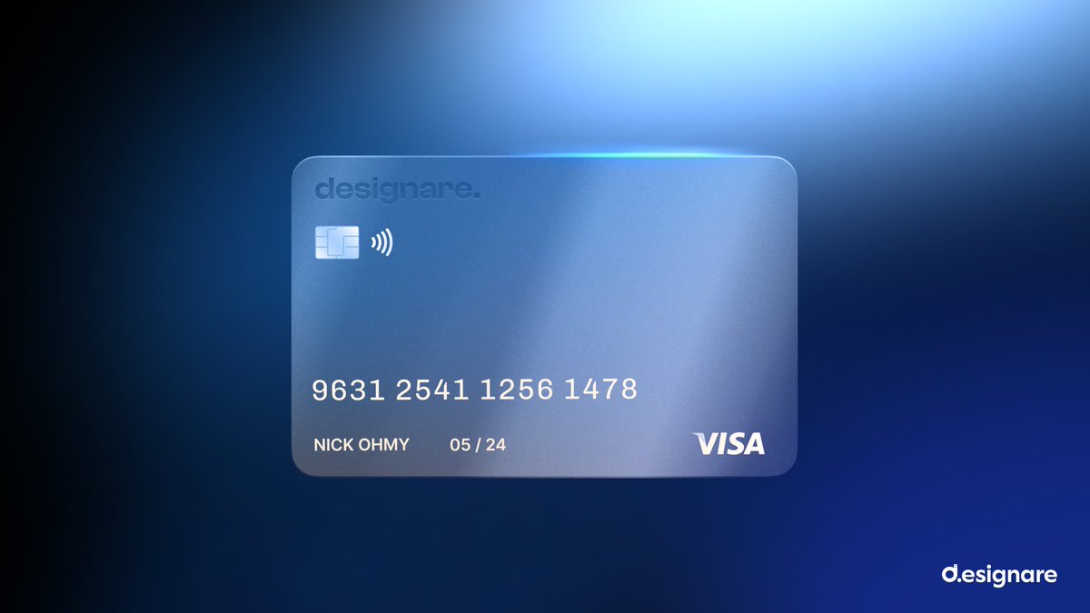 Designare Credit Card Showcase section concept. Clarity in every pixel - designare.