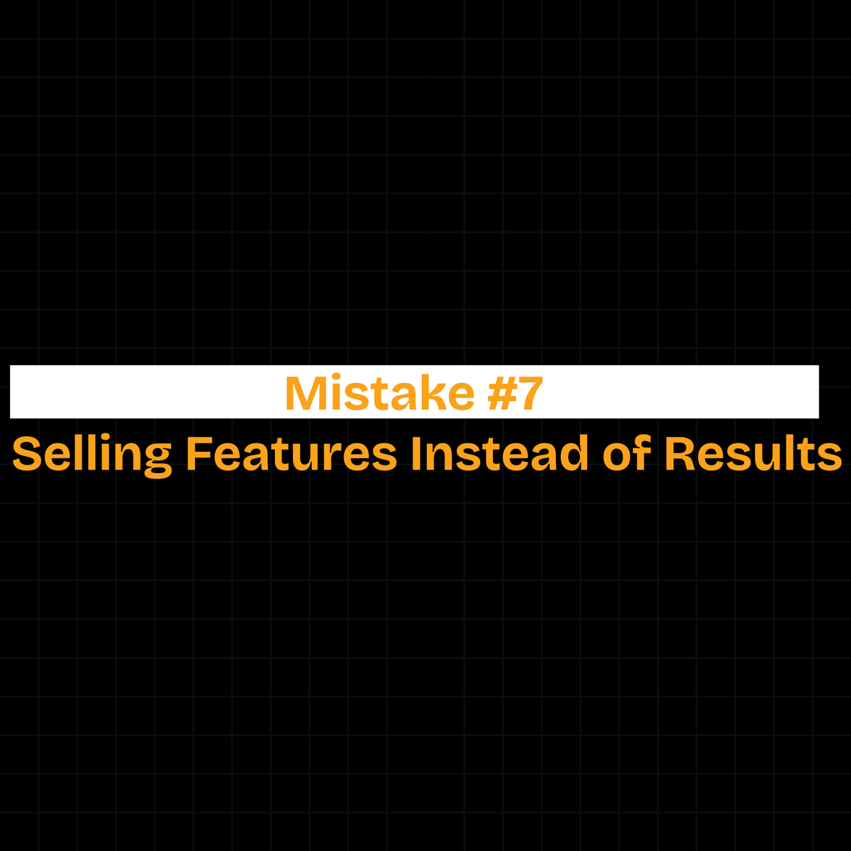 build_withbilal's tweet photo. 10 Mistakes Series, Day 7
Mistake #7: Selling features instead of results.

"100 templates, 50 tools, 20 modules", customers don't care.

They care about: Will this solve my problem?

Don't sell what's inside. Sell what they'll become after using it.

Features bore. Results sell. https://t.co/wbkoJs2cc9