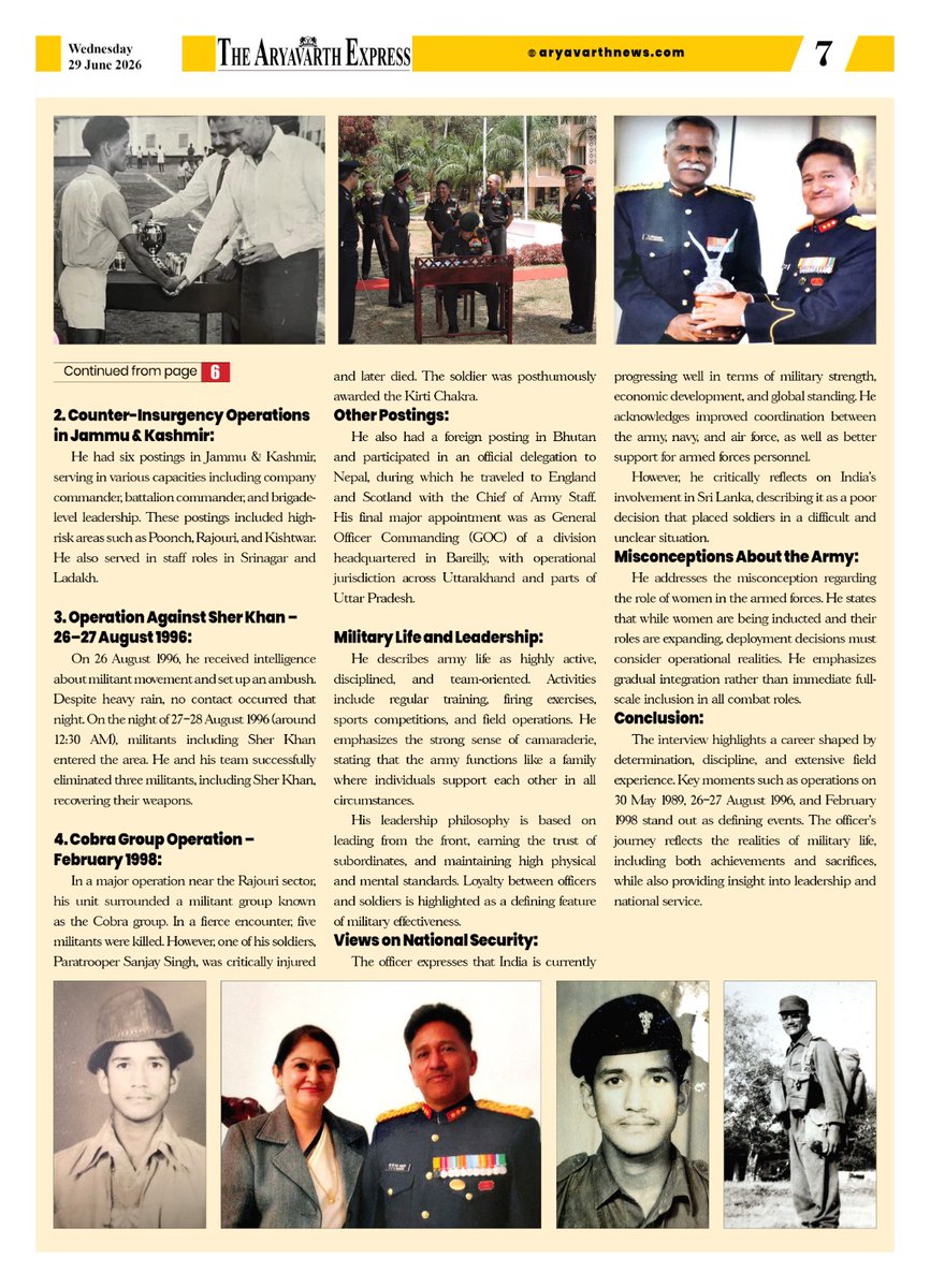 AryavarthThe's tweet photo. The Aryavarth Express Launches Weekly Edition

We are pleased to announce the launch of The Aryavarth Express weekly edition, featuring a special interview with a retired officer of the Indian Army—offering young readers insight into defence life and national service.

Each issue will also carry curated content on health, AI, sports, cinema, education, editorials, and exclusive feature stories.

Subscription Details:
Annual Subscription: ₹600 (52 editions)
₹100 from every subscription will be contributed towards gau seva.
How to Subscribe:
whatsup your full postal address with PIN code along with payment screen shot on 9731036136 to receive your weekly copy.
Bank Details:
Name: Aryavarth Publication Pvt. Ltd.
Bank: Bank of India
Branch: City Engineering College
Account Number: 896130110000034
IFSC Code: BKID0008961

Be informed. Stay aware. Stay connected.
@adgpi