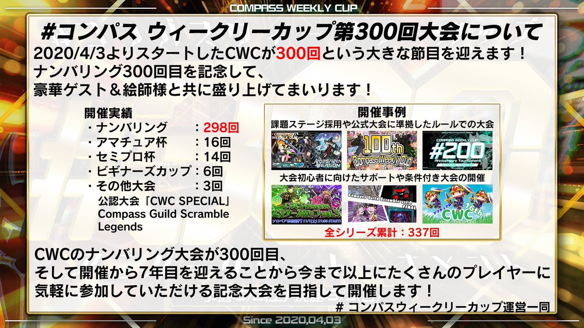 #コンパス ウィークリーカップ【CWC】 tweet media