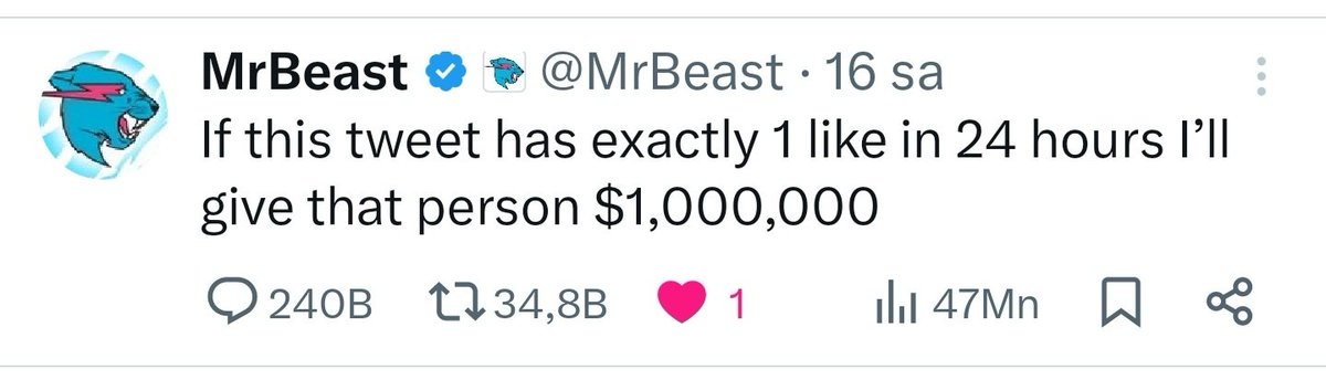 sselim55's tweet photo. @MrBeast That's it https://t.co/QuQVXkA9Im