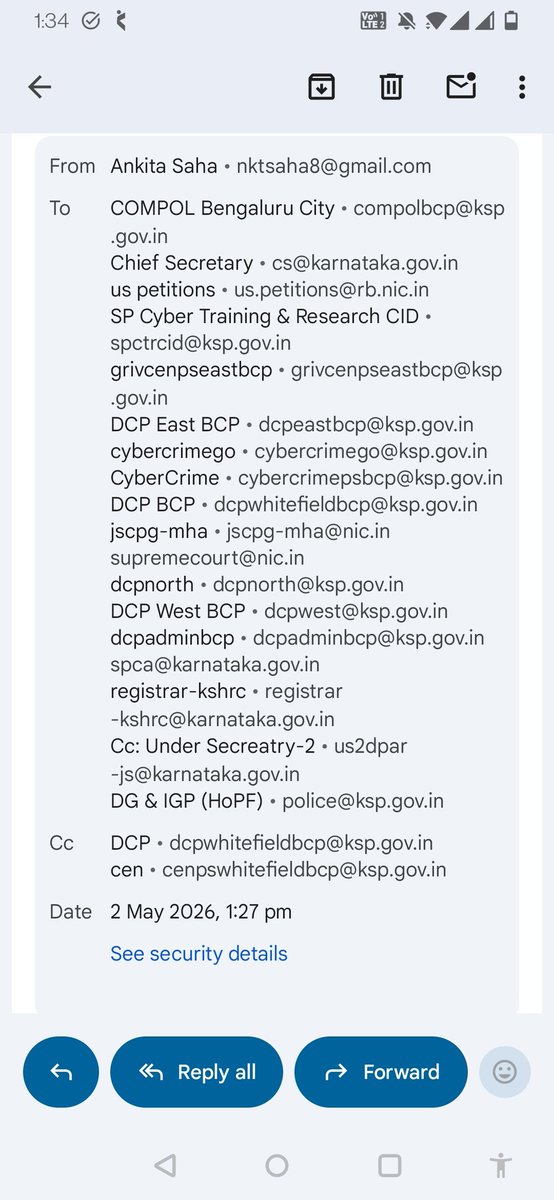 GoExotic247's tweet photo. @CENPSwhitefield @dcpwhitefield @DgpKarnataka Kindly help me with valid update, it's already 2 years, what is happening?? Why no update whether I call police station or send email? https://t.co/82Y0bNicx2