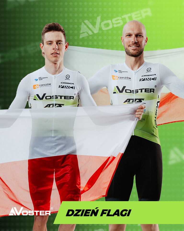 Voster_Team's tweet photo. Jesteśmy dumni, że możemy reprezentować Polskę w każdym starcie – zarówno na krajowych, jak i międzynarodowych szosach. Choć na co dzień nasze barwy to biel i zieleń, biało-czerwoną flagę zawsze nosimy w sercu. 🤍❤️ https://t.co/XZHpZoheg7