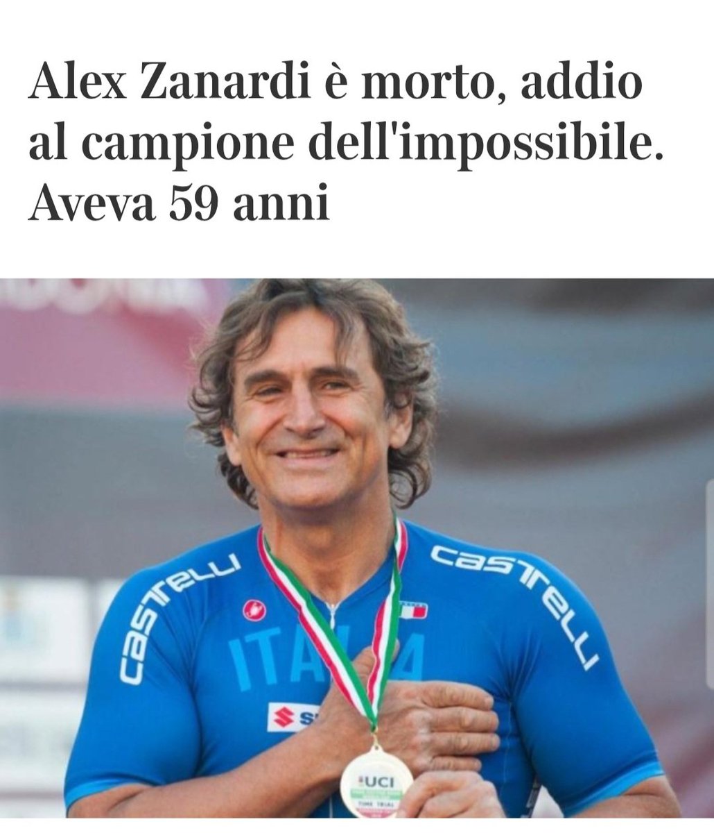 Ciao ALEX sei stato un grande, un amico, un esempio. Il tuo sorriso, il tuo ottimismo sono stati di grande conforto.
NON TI DIMENTICHEREMO!
Ora riposa in pace ma so già che stai correndo con gli angeli❤️🙏