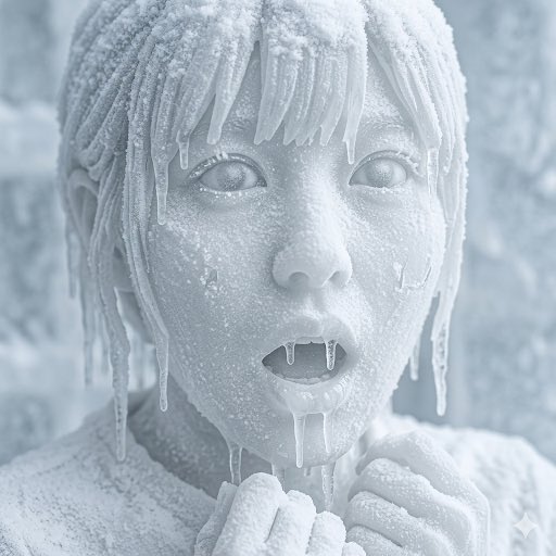 Cryokinesis1119's tweet image. #asfr 
#petrification
#frozen
#氷漬け
#氷像化
#固め