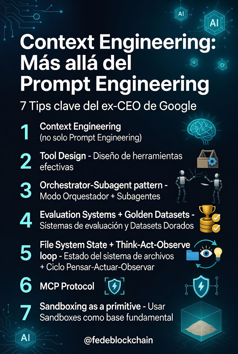 fedeblockchain's tweet photo. 🚀 Ex-CEO de Google: “La forma más simple de ganar plata es con AI Agents”.

Las 7 habilidades que realmente importan en 2026:

Enfócate en lo eterno. 🔥

#AIAgents https://t.co/09fVLhkuEn