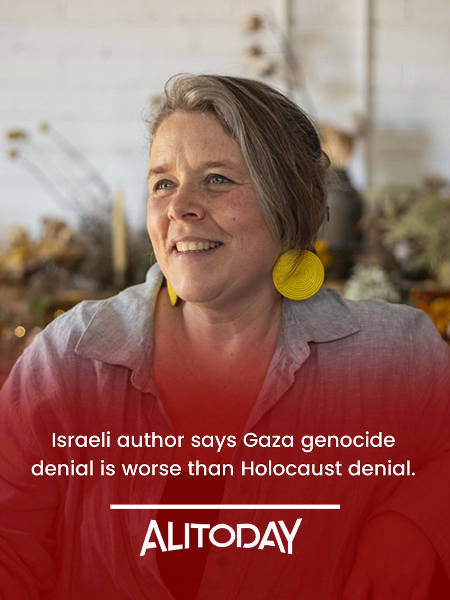 alitodaay's tweet image. Israeli author Veronica Sherman said that deniers of the Gaza genocide are worse than Holocaust deniers, arguing that rejecting the scale of atrocities in Gaza represents a moral and historical failure

#VeronicaSherman #Israeli #Palestine #Gaza #Alitoday