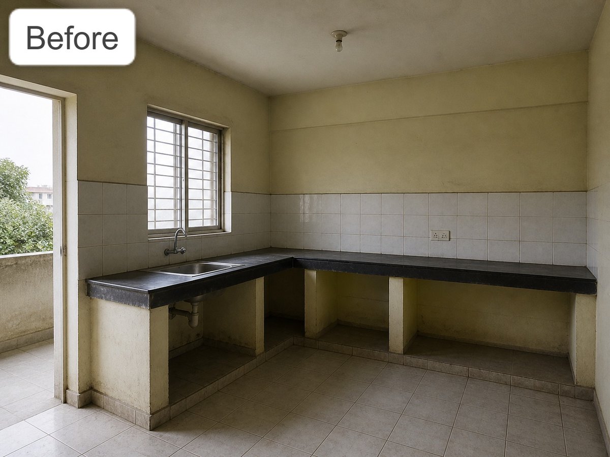 DhaPainting's tweet image. Swipe to see the magic 👀➡️
Old, worn-out kitchen turned into a bright, modern space!
That’s the DHA Painting difference.
Ready for your own transformation? 🎨
#BeforeAndAfter #KitchenRenovation #DHAPainting #Makeover #FreshLook