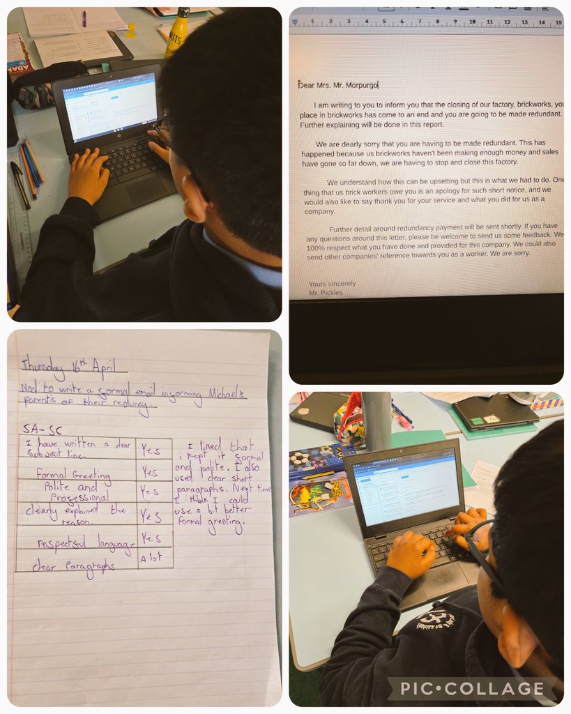 OLSMtweeters's tweet image. 📚 #StJoseph have started our new class book #KensukesKingdom!
✉️ We learned how to write formal emails and practised a redundancy email, choosing kind, sensible words and the right tone.
#LoveReading #English #LLC #PrimarySchool #WritingSkills #ClassBook #LearningTogether 📖