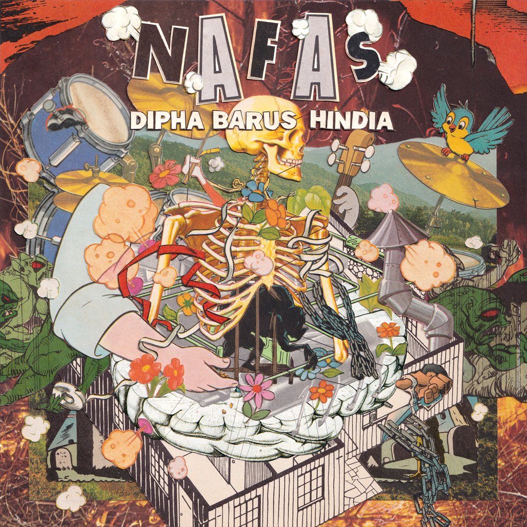 tuhanzilla's tweet photo. I want to share my experience working on the artwork for “Nafas” by Dipha Barus and Hindia. Like many people today, I often feel anxious. Each breath can feel shadowed by an invisible fear, which is why I immediately related to the song. https://t.co/Kt448Ez5Q1