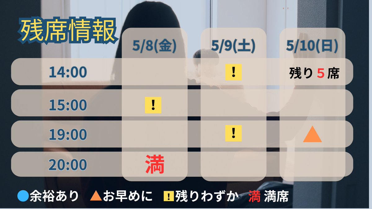 D___area's tweet photo. 【事前予約状況のお知らせ】

徐々にお席が埋まってきております。
事前のご予約、誠にありがとうございます！とても励みになります。

ウンゲツィーファ 本橋さんにインタビューいただいた記事も公開中です。
ぜひあわせてご覧ください。

---------
「上演を作る遊び」から始まった——D地区が育てる演劇のかたち
 https://t.co/JMBonNrDJi
---------

完売した回の当日券の有無につきましては、
改めて本アカウントよりご案内いたします。

D地区 本公演「京王」
📅 2026年5月8日（金）〜10日（日）
🔗 https://t.co/27wQPwwaeN