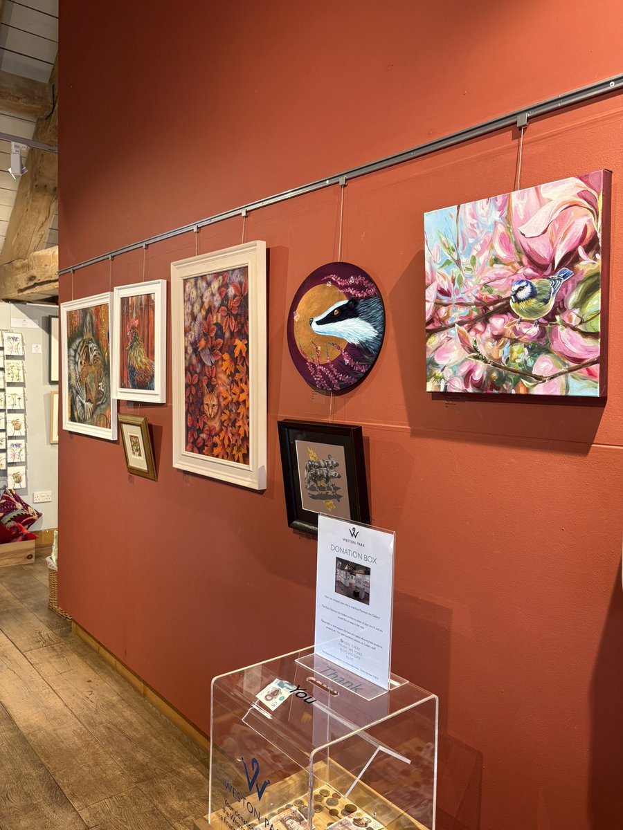 MeganArtUK's tweet photo. Here are a few photos from the @aaa_animal Spring Exhibition at Weston Park! The whole exhibition looks amazing and I’m looking forward to heading back on 23rd for a Meet the Artist day (do come and say hello!)
#springexhibition #animalart #artgallery https://t.co/v0N1nBQQdw