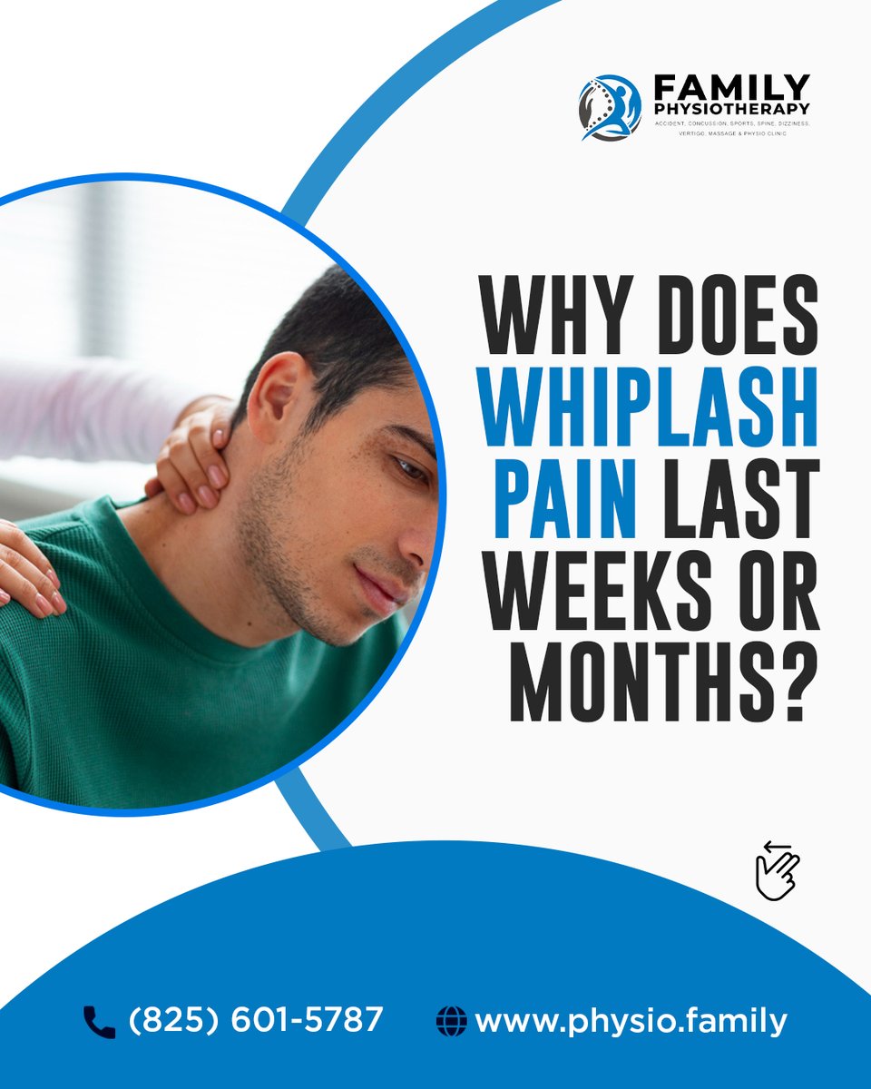 FamilyPhysio_'s tweet image. Whiplash pain still lingering weeks later? It’s not “just soreness.”
Whiplash can affect neck mechanics, muscle control, and balance. Physiotherapy uses hands-on care, retraining, and graded movement to reduce pain. 
#Whiplash #Physiotherapy #NeckPain #Injury #Recovery #health