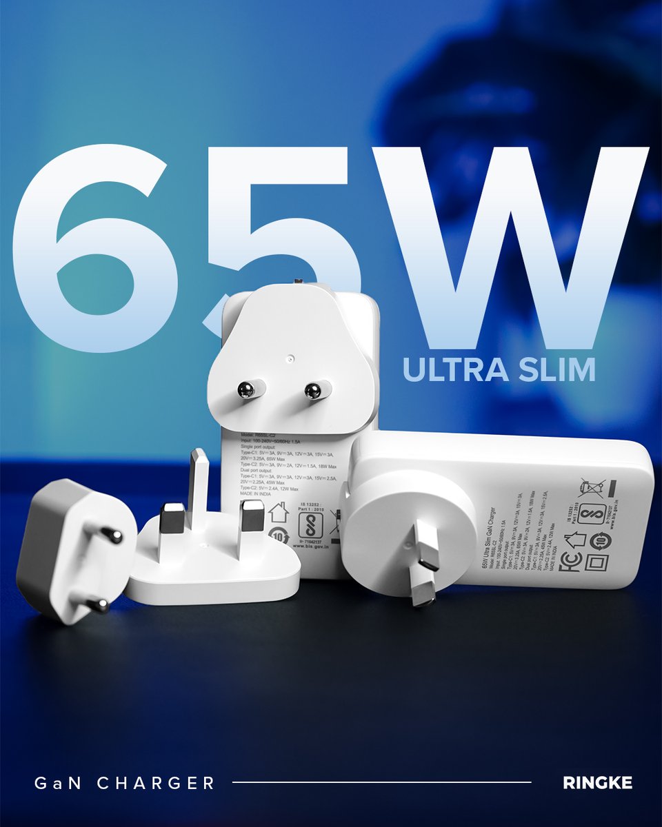 ringkeindia's tweet image. Power anywhere in the world 🌍⚡
EU, UK, AUS, or India one charger does it all.

Upgrade to the Ringke 65W Slim Charger and travel without limits. 🔌✈️

SHOP NOW - ringke.co.in/collections/be…

#Ringke #65WCharger #FastCharging #TravelAdapter #TechEssentials #ChargeAnywhere