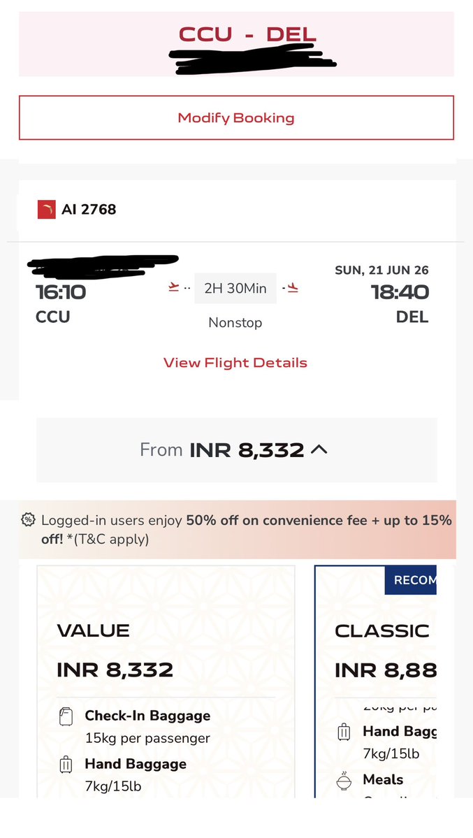 ProfessorCardz's tweet image. 🔥I always say you need to use your RP to save cash. Recently saved ₹7000 approx when I used miles instead of revenue on Air India.  

Minimum Fare available for a premium flight ₹8332+charges

I paid 5000 RP + ₹1377 with Axis Atlas. 

#Airindia #ccgeeks #rewards