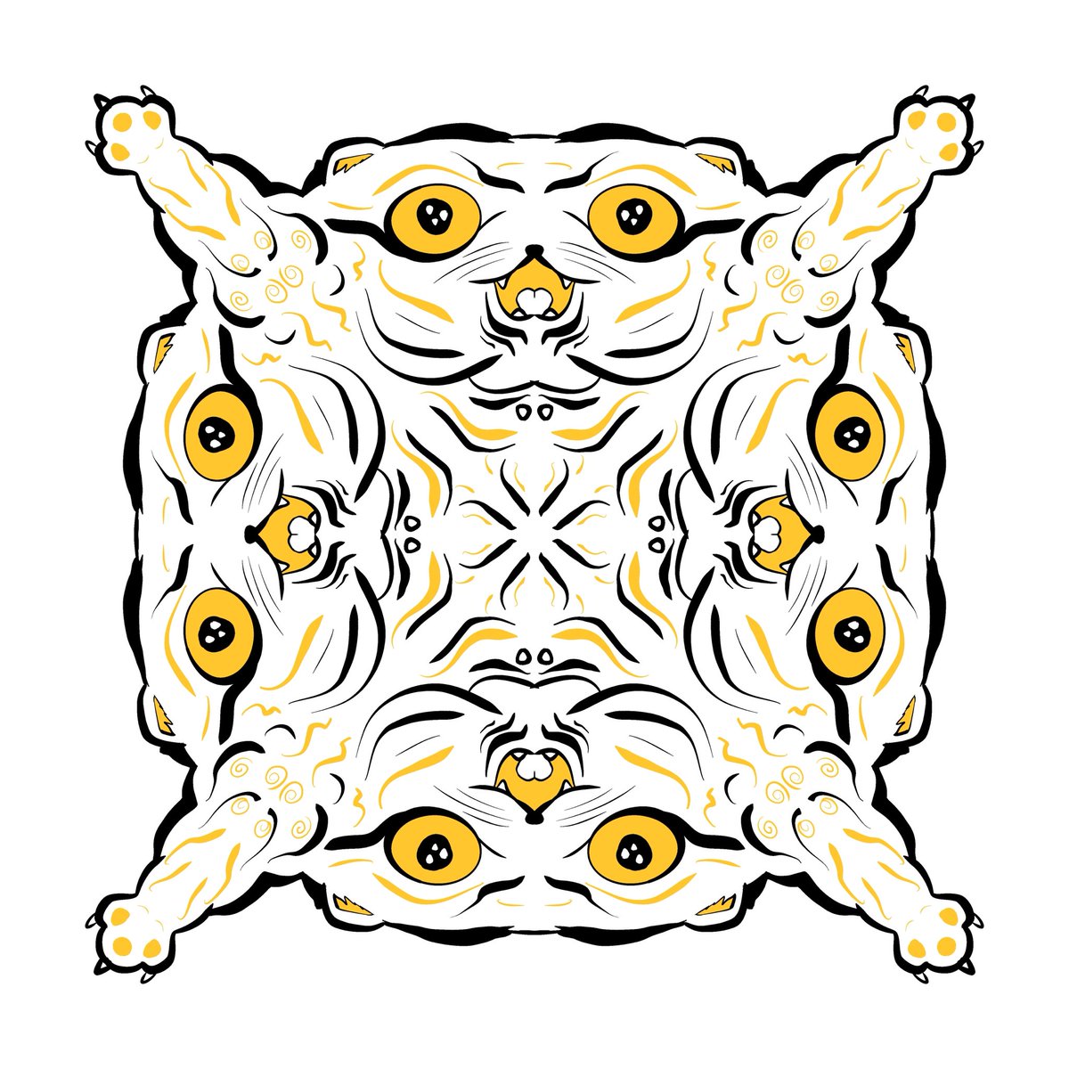 emirgorkk's tweet photo. gm!

new weird cat mandalas available on @objktcom https://t.co/wbU0DPENRg