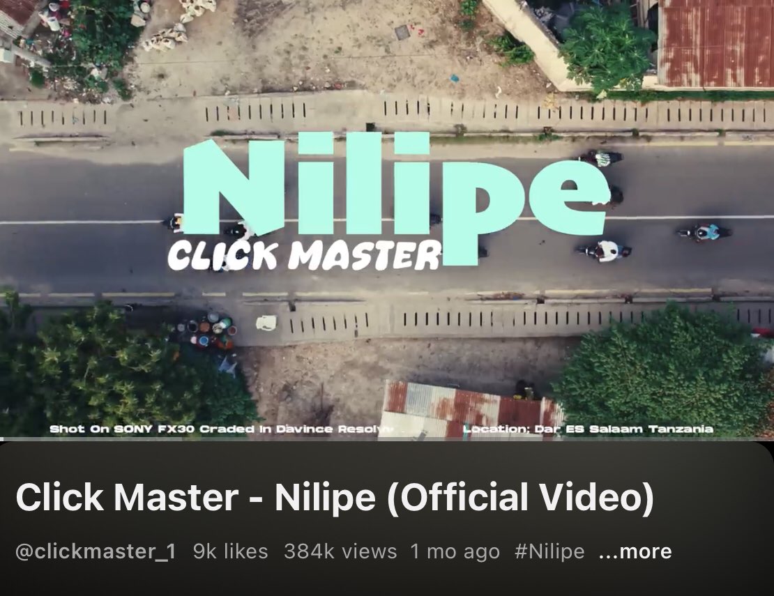 macare_46's tweet photo. Nilipe by Click Master ππ
Nilidhani ni ngoma ya kawaida...
Kumbe ni addictive π Sasa inajirudia tu kichwani.
Bonge la hit hili ππΎπ₯
@Clickmaster_1
#Nilipe #ClickMaster #BongoFlava #DarEsSalaam #255Music https://t.co/sutaG2UgME