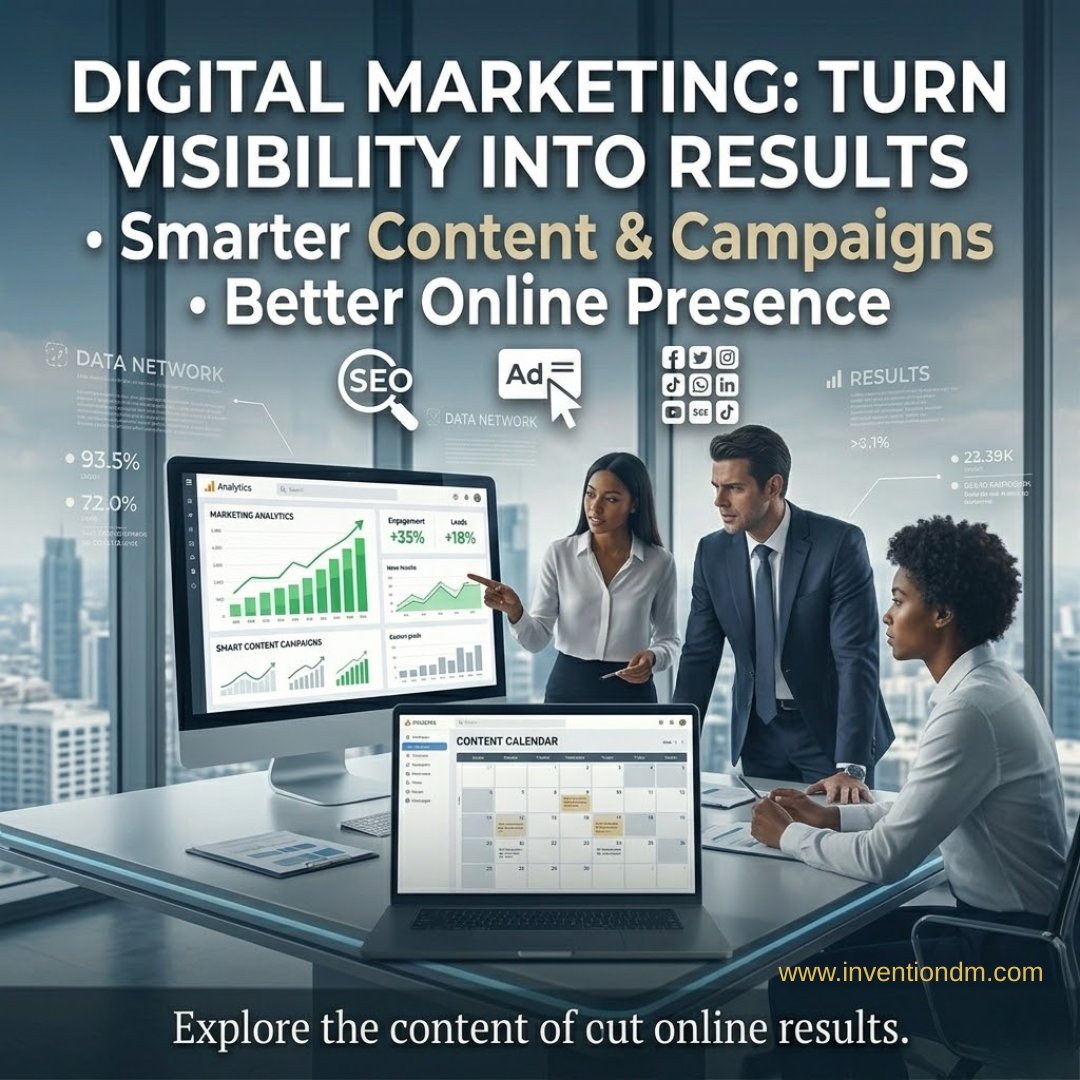 Inventiondm's tweet image. Digital marketing works best when everything connects.

SEO helps people find you.
Ads help you reach the right audience.
Content helps people understand you.
Social media keeps your brand active.
Together, they create stronger online visibility.
#DigitalMarketing #SEO