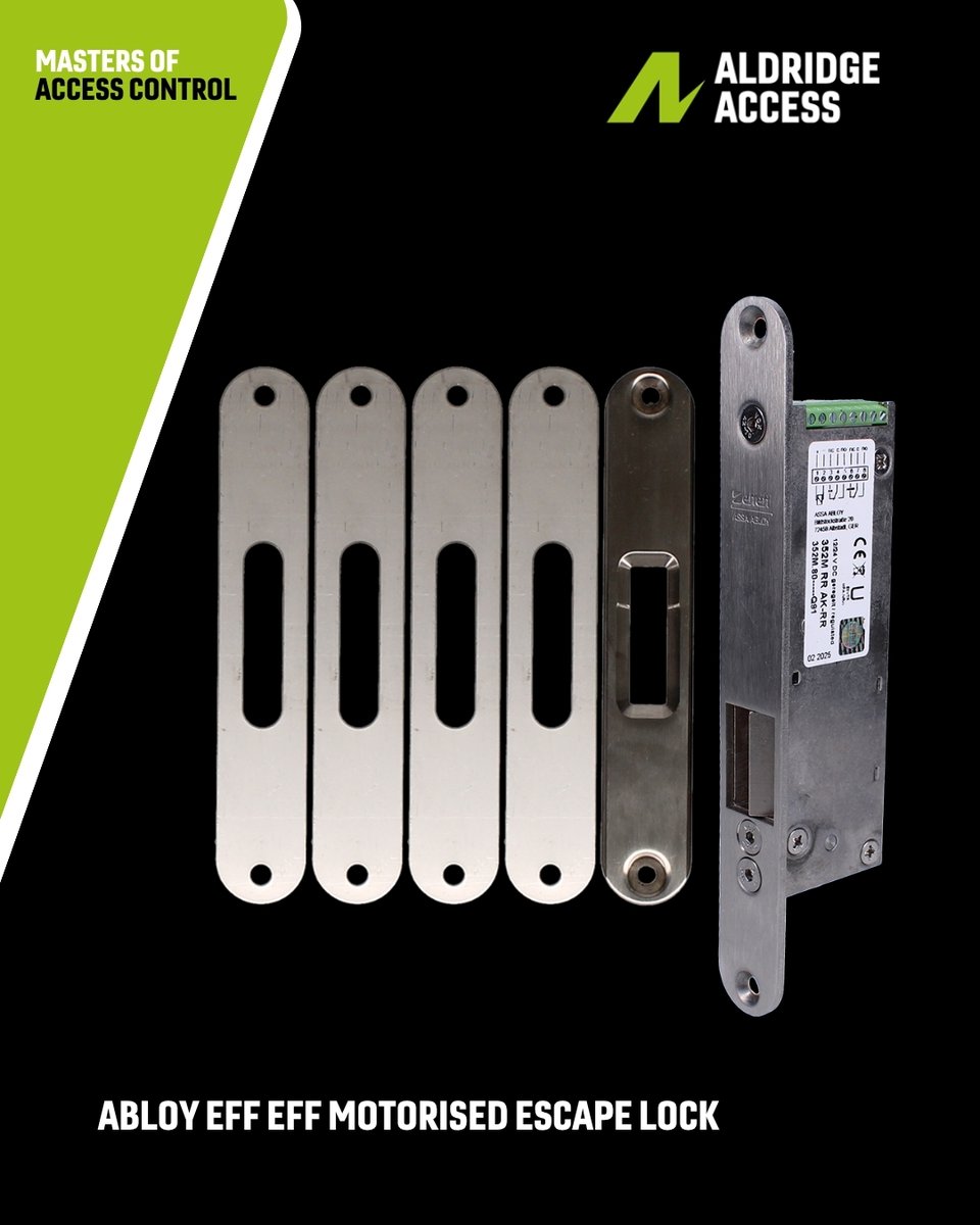 Aldridge_Access's tweet image. 🚪 Controlled entry, safe exit with Abloy effeff 352M-80 Motorised Escape Lock: fail unlocked, motorised locking, 12–24V DC—perfect for commercial installs. 👇 aldridgeaccess.co.uk/abloy-0019-abl… #AccessControl #SecurityInstallers #DoorHardware #Abloy #TradeOnly