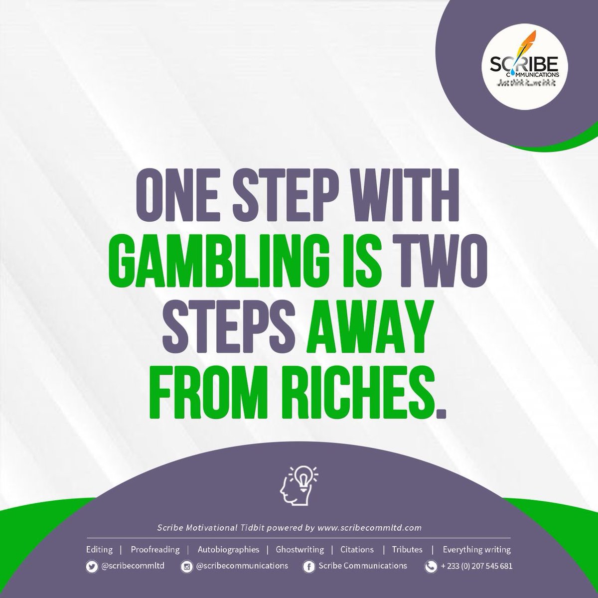 koby_ansah's tweet image. Gambling is surely not a route that leads to riches. #Scribe