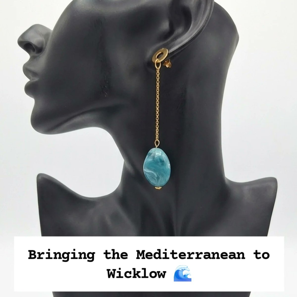 LnrJordan's tweet photo. I’ve rescued these marbled acrylic beads and given them a 1960s siren-inspired promotion. Meet the Azure Dream Drop Earrings: 85mm of gold-plated, oceanic drama that weighs next to nothing.
​Handmade in Greystones. 🌈
​#IrishMaker #SustainableFashion #StatementEarrings https://t.co/wydParme2d