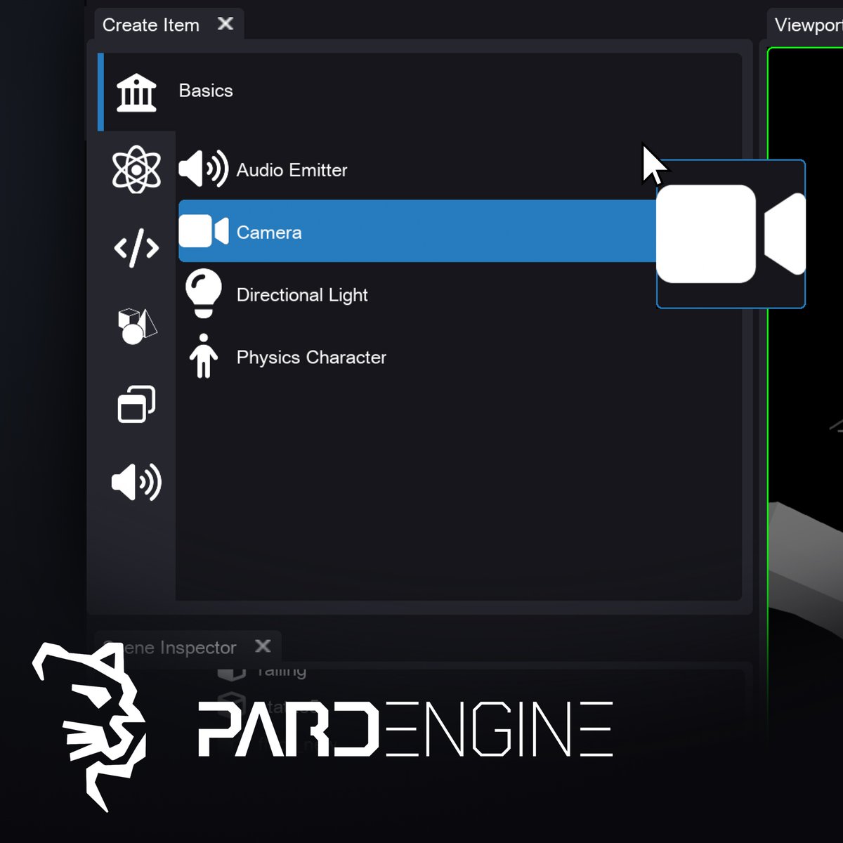 pardengine's tweet photo. Today, we introduce the Create Item panel, that enables item creation via drag-and-drop components.  More info here: https://t.co/Bi6wgXPpEn  Be ready to download Pard Engine Alpha!  https://t.co/l1yTUiSlRH 
#gamedev #indiedev #gameengine #cpp #3d #directx #vulkan https://t.co/Tm0zSy4AJE