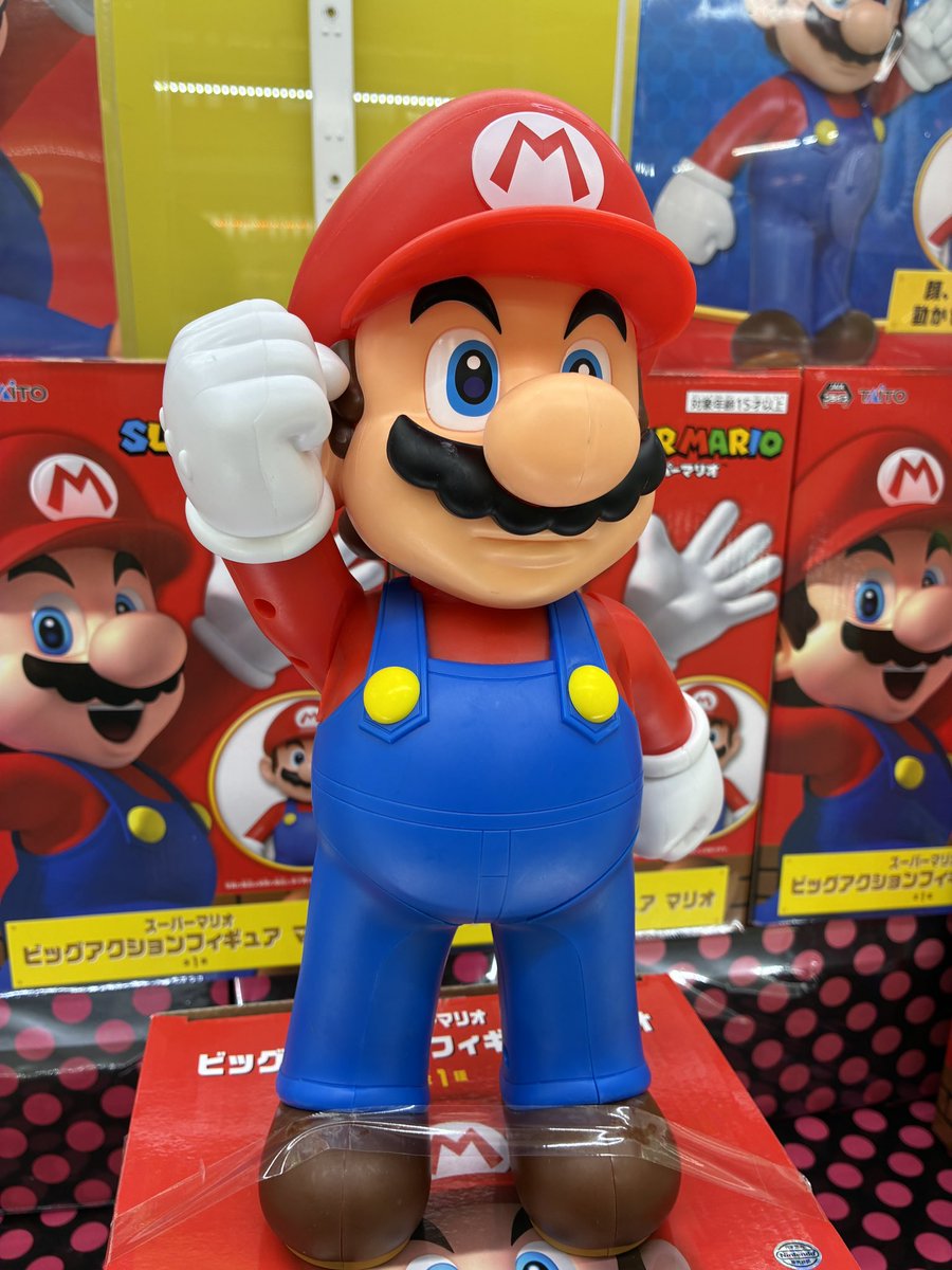 2階プライズ情報】 スーパーマリオビッグアクションフィギュア マリオ