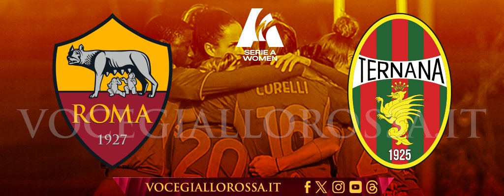 VoceGiallorossa's tweet image. MATCHDAY - Il programma della giornata su Vocegiallorossa.it!
🇮🇹Serie A Women
⚽Roma-Ternana 
🏟️Stadio Tre Fontane
🕟Pre-partita dalle 17:30
▶️Diretta testuale dalle 18:30
🖊️Le pagelle del match
🎙️Tutte le dichiarazioni post gara

#ASRoma #ASRomaFemminile
