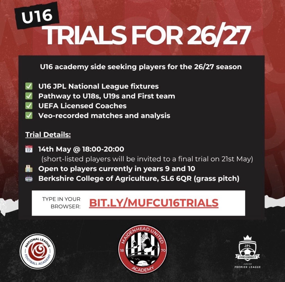 Maidenhead United Academy tweet media
