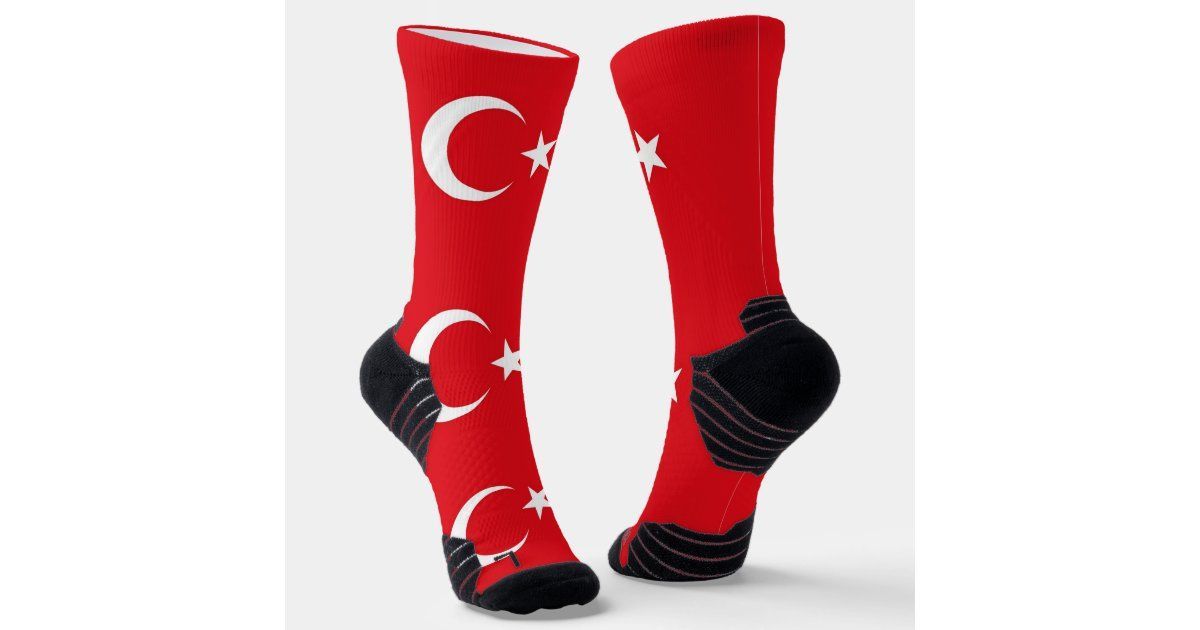 Giftsoninternet's tweet image. Show your Turkish pride with these athletic crew socks — bold flag design, comfy fit. Perfect for game day or everyday wear. Get them: zazzle.com/athletic_crew_… #Turkey #Socks