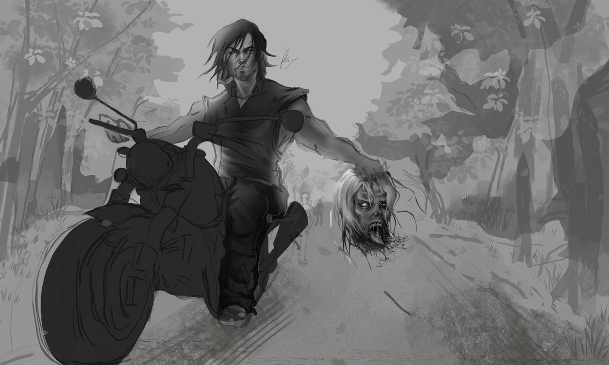 Powpowpersy's tweet photo. That poor zombie...𓉸 (!WIP!)
First post, hello
----------------------------------------------------------
#TheWalkingDead #TWD #NormanReedus #DarylDixon #Zombieart #TWDfanart #Sketch #NormanReedusfanart #WIP #ZombieApocalypse #ArtPost #RobertKirkman #TheWalkingDeadShow https://t.co/fNDcRrvjyb