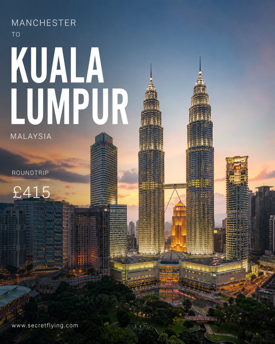SecretFlying's tweet image. #Manchester, UK to Kuala Lumpur, Malaysia for only £415 roundtrip #Travel

secretflying.com/posts/manchest…