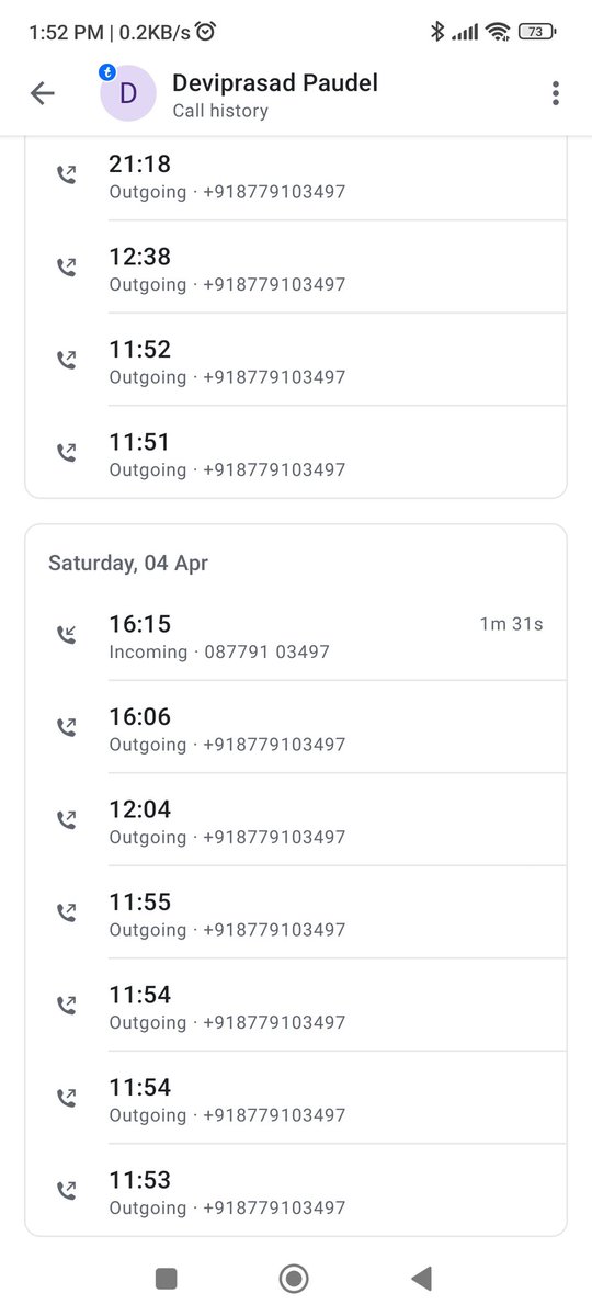 ShaikhShamimAM's tweet photo. @JioCare @TRAI @consumercourtin @RIL_Updates @MukeshAmbani Adding more call log details @JioCare #frustratedcustomer @consumerforum_ @reliancejio #customercare #JioFiber #FailedInstallation #FailJioFiber https://t.co/bNDcqcqpYQ