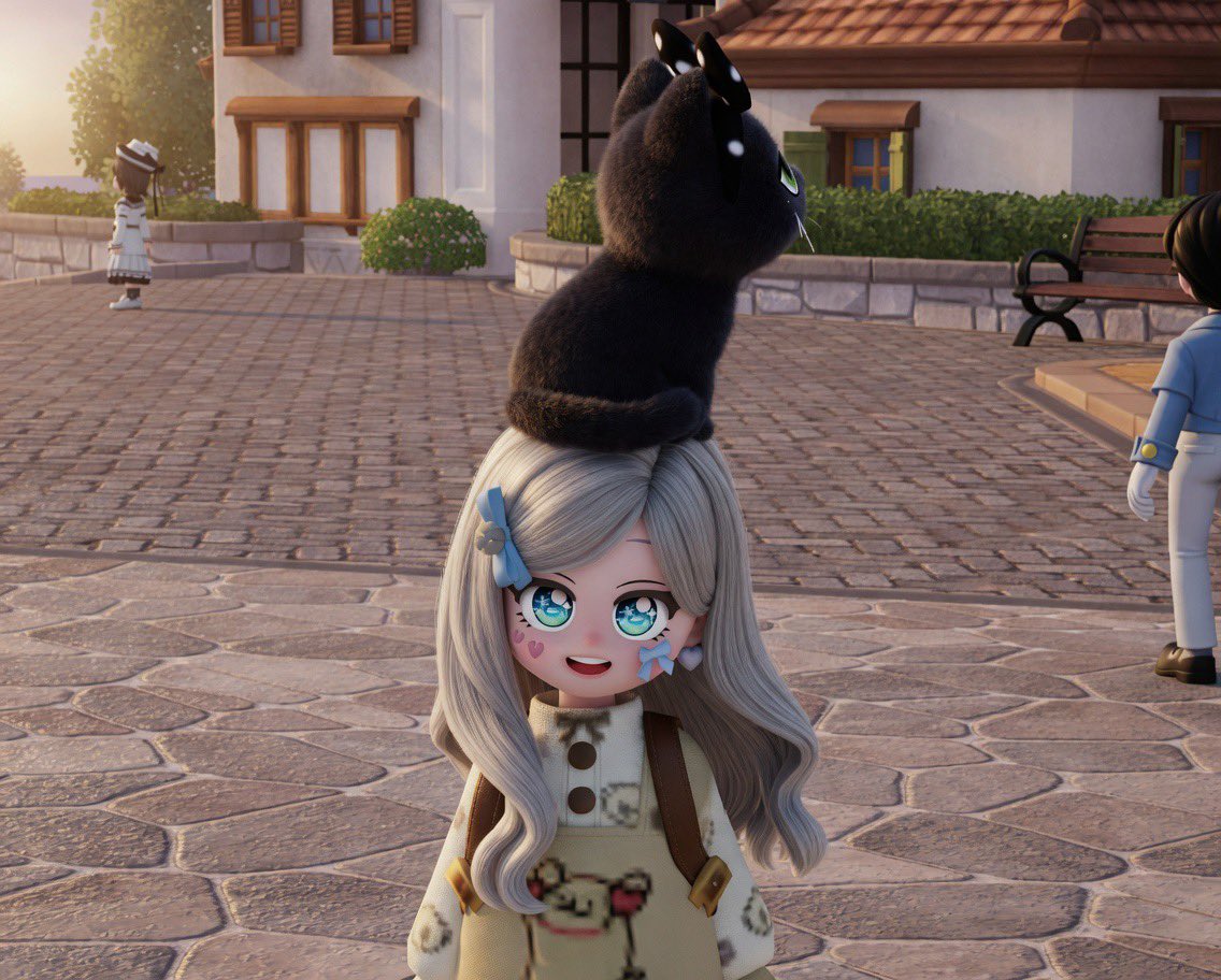 Tamaco_SL's tweet photo. ハートピアのねこちゃんがっ
ねこちゃんが頭の上にっ乗ってくれたっ！！

可愛すぎてログアウト出来なくなった🐈‍⬛♡ https://t.co/4nkvfOOQRO