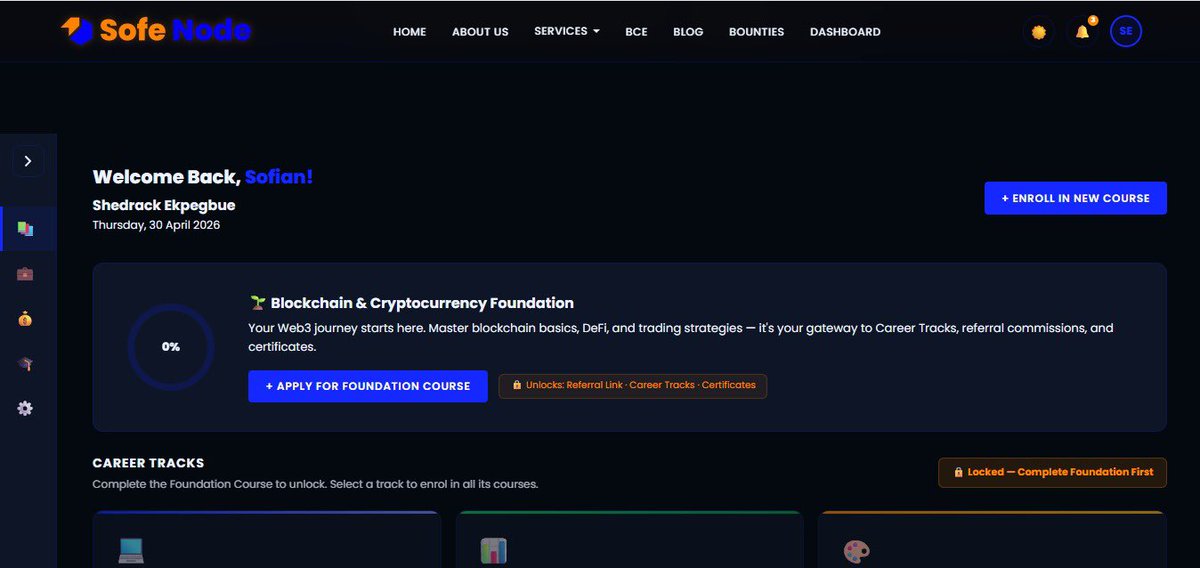 Amazingsofe's tweet photo. Few days ago I created my personal account on Sofe Node as we continue testing.

We are solving the distribution problem in the Web3 ecosystem. High cost of user acquisition, low rentention and friction in new market entry.

Web3 products don't have to go through the burden and stress of building and scaling their product distribution across various demographics.

If you're a Web3 brand looking to enter or scale in Africa, @sofenode is the right place to be.

We don't just offer you users, we validate every user to fit to user description.

We would be going live this April.