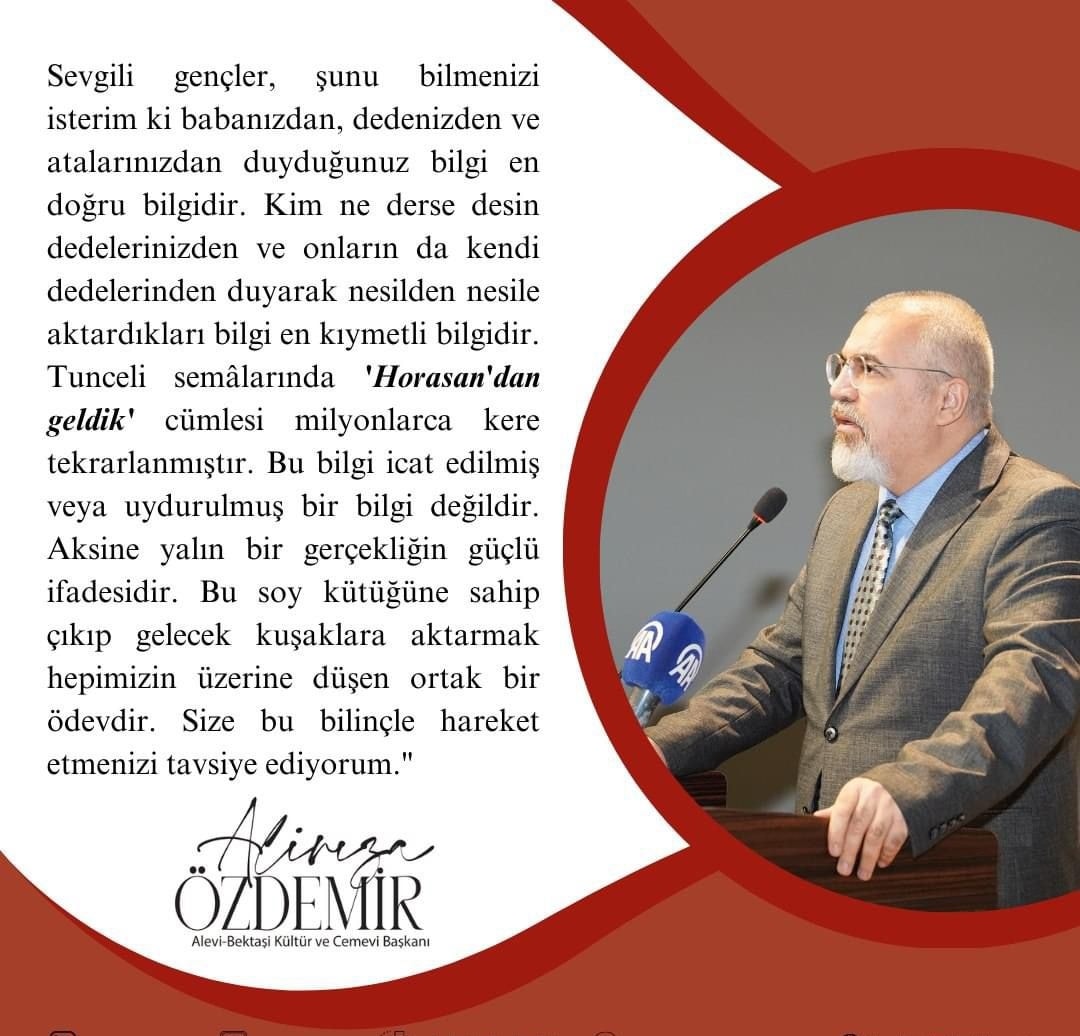 T_urnam's tweet photo. Alevilerin Horasan'dan geldikleri bir asimilasyon söylemidir. Ege'den Doğu Anadolu'ya tüm Alevileri bu hikaye ile kandırmışlar. Hikayenin mucitleri "Jön Türkler"dir. Tarihçiler bu söylemi doğrulamaz.

Aleviler, Neolitik çağdan beridir Anadolu ve Mezopotamya'nın kadim halklarıdır. https://t.co/SdPKbWn0yf