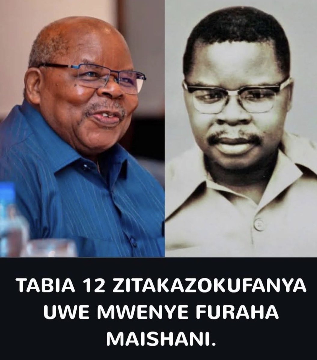 SwahiliRealTalk's tweet photo. 𝗧𝗔𝗕𝗜𝗔 𝟭𝟮 𝗭𝗜𝗧𝗔𝗞𝗔𝗭𝗢𝗞𝗨𝗙𝗔𝗡𝗬𝗔 𝗨𝗪𝗘 𝗠𝗪𝗘𝗡𝗬𝗘 𝗙𝗨𝗥𝗔𝗛𝗔 𝗠𝗔𝗜𝗦𝗛𝗔𝗡𝗜:

 1.   Samehe.

Samehee hata wasiostahili kusamehewa.
Usikubali kuwa na kinyongo au ugomvi na mtu yeyeto. 
Jifunze kupotezea. 
Usimjibu kila mtu kila kitu. 
Hata ukimya ni majibu. 

 2.   Jiamini.

Hakuna lisilowezekana chini ya jua. Anza sasa.
Wenye imani wana amani kila wakati. 
Wenye imani wanakuwa na uhakika wa kile wanachokitarajia. 

 3.   Jifunze.

Mungu hakumuumba mtu kuweza kila kitu wakati wowote. 

 4.   Jipende. 

Umeumbwa kwa sura na mfano wa Mungu. Usijidharau wala kujishusha kiwango. Jitamkia mambo mazuri kila wakati.

 5.   Tabasamu.

Furaha ni tiba ya moyo
Jifunze kuhesabu baraka ambazo Mungu amekupatia itakisaidia kutabasamu kila wakati.

 6.   Usihukumu.

Hakuna mwaminifu chini ya jua. Kila mmoja anakosea hata wewe huwa unakosea na kuwakosea wengine. 

 7.   Jiheshimu. 

Mfumo wa maisha yako ndio utakuwa msaada kwa wengine. Wewe ndiye utakayewafanya wengine kukutafasiri.

 8.   Panga malengo.

Malengo ni taa, dira, ramani,kesho, mwelekeo, matumaini. Usiishi pasipo kujua kesho yako au pasipo kujua unapoelekea.

 9.   Fanya Ibada.

Mahusiano yako pamoja na Mungu ndio chanzo cha kubarikiwa kwako.

 10. Kula vizuri.

Mwili wako ni hekalu la Roho Mtakatifu kuwa makini sana kwenye ulaji wako. Usile chochote unachotaka Bali kula chochote kinachohitajika mwilini mwako. 

 11. Kuwa mkarimu.

Hukuja duniani na kitu Bali vyote ulivyonavyo chanzo chake ni Mungu. Lakini pia vyote utaviacha duniani siku yako ya kufa itakapofika. Ukarimu ni akiba ya baadae kwa ajili yako na kizazi chako.

 12. Kuwa mwenye shukrani. 

Ukitambua na kutafakari ulipotolewa na huyu Mungu hakika hautashindwa kusema asante kwake. 
Mshukuru Mungu kwa kila jambo hata kama mengine yanaenda vibaya endelea kumwambia Mungu asante.

       R. I. P Benjamin William Mkapa