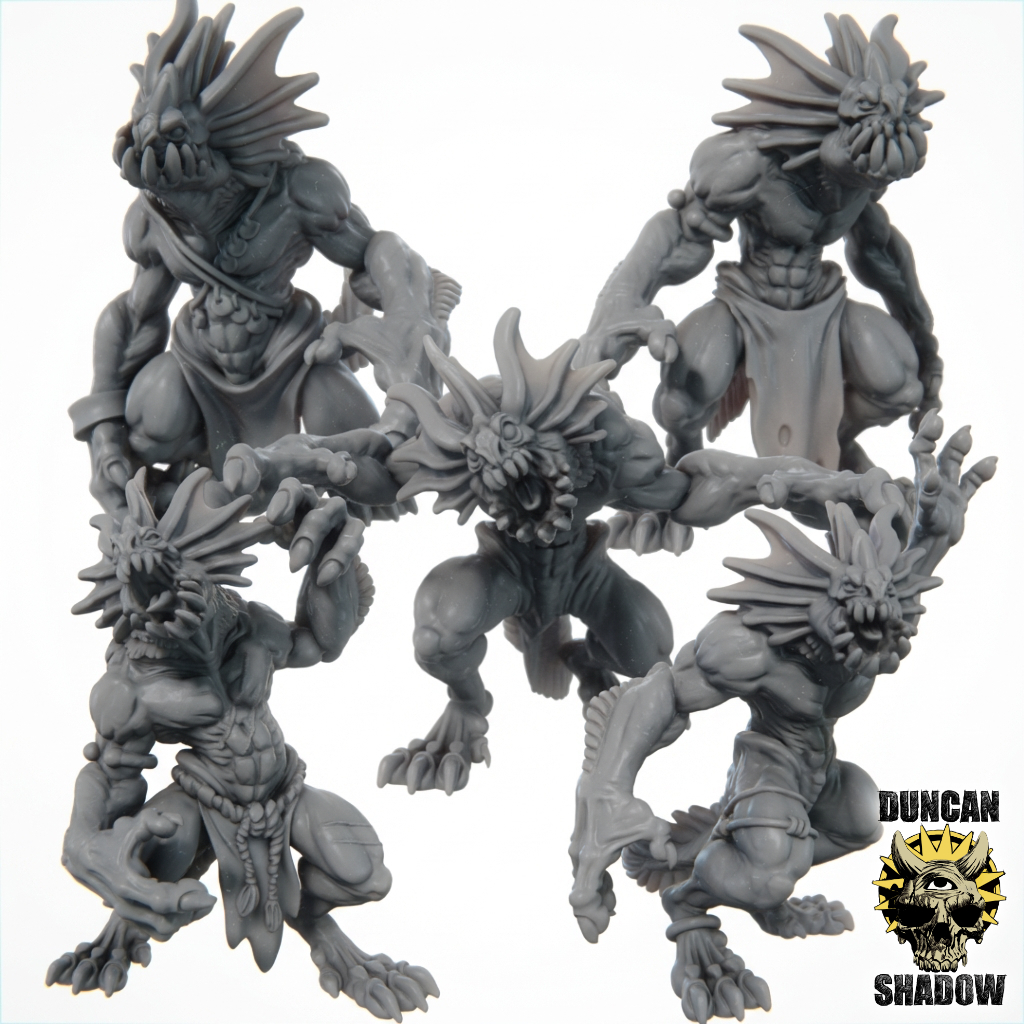 DuncanShadow's tweet image. Sahuagin 
One of the pre posed sets I've done. I've also done a multipart kit of them

#dungeonsanddragons #ttrpg