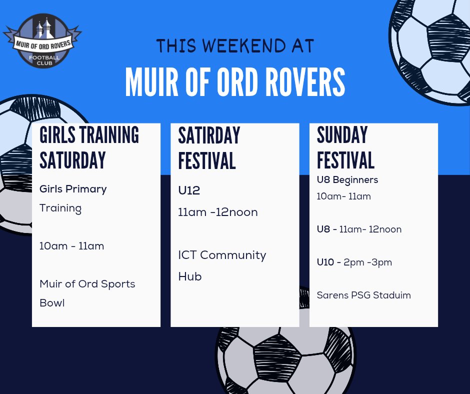 MuirRovers's tweet photo. Lots of football this weekend! https://t.co/Mn7VRLwsAG