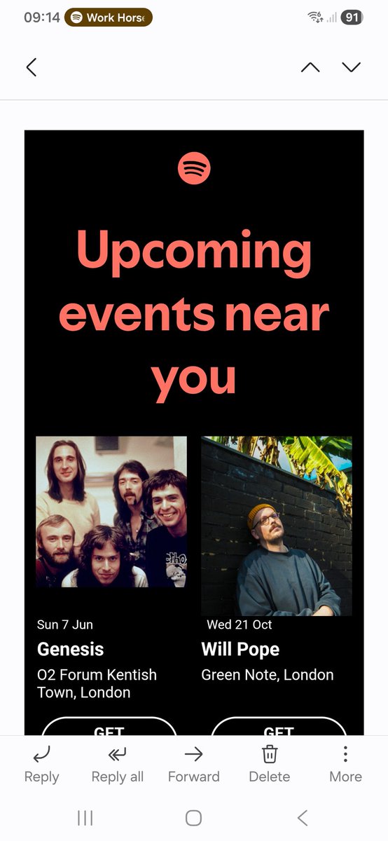 mriggers's tweet photo. According to @Spotify we have the chance to see @genesis_band live in London next month. More comebacks than Sinatra that lot. I can recommend @Will_Pope_Music btw. https://t.co/u8cmKg3Fl7