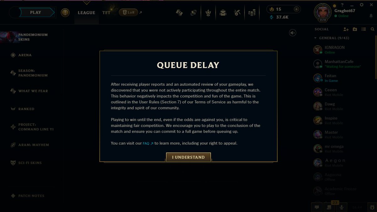 SampleTextchan's tweet photo. you've got to be fucking kidding me, holy shit bro. this fuckass game refuses to work most of the time, NEVER works majority of fresh patches and it fucking queue delays you for an issue you never even caused. god save this game. https://t.co/pWIlLAsDYj