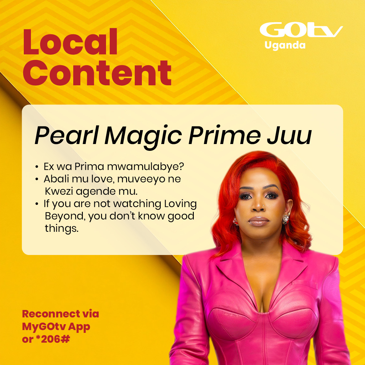 GOtvUganda's tweet image. Have a fun weekend ba dear. Tewali kwekwasa.🤩
Subscribe to #KaWeekie using the #MyGOtvApp or dial *206# to enjoy non stop content.
#Loveit