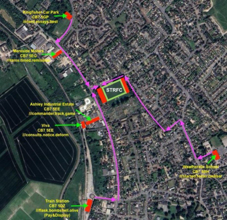 SohamTownRanger's tweet photo. 🅿️🚨

A reminder to all attending today’s game that parking at the Just George Stadium is limited. Please use some of our overflow parking venues, all of which are within walking distance to the ground. 🏟️ 

♿️ There will be disabled parking available at the stadium.

#STRFC https://t.co/aEPmgYlCID